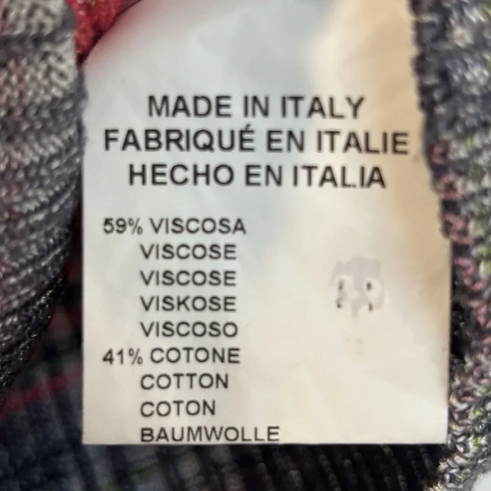 Missoni Cardigan Sweater 4 XS Multicolor Striped V-neck Made in Italy Classic - Picture 5 of 16